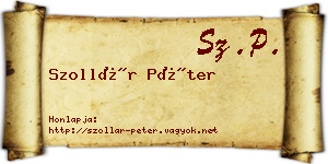 Szollár Péter névjegykártya