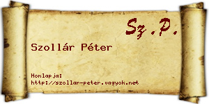 Szollár Péter névjegykártya